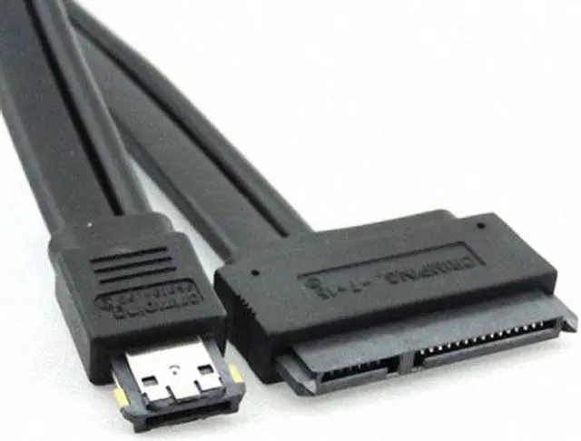 Main image of Aomoproing 50cm Dual Power 12V and 5V eSATAp Power ESATA USB 2.0 combo to 22Pin SATA cable for 2.5" 3.5" Hard Disk Drive