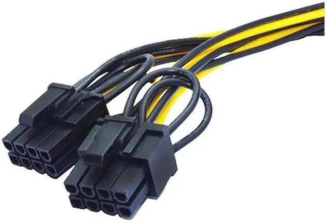 Alt view image 3 of 6 - 20CM Pc Power Supply CPU Molex 8 Pin To 2 PCI-e 8 (6+2) Pin Pci Express Graphics Card Connectors Internal Cable Power Splitters