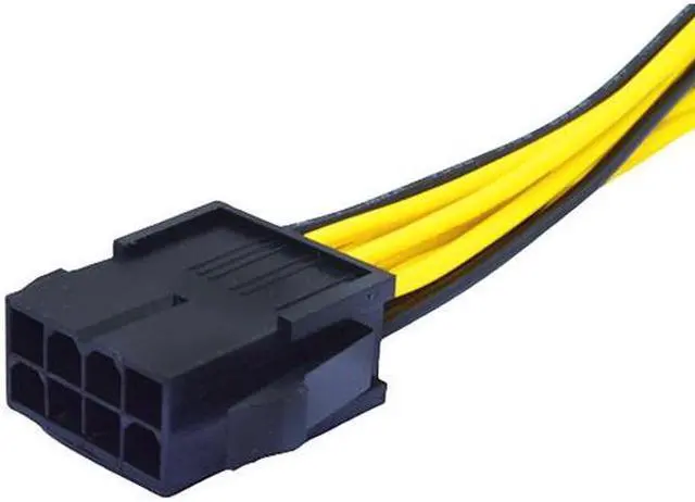 Alt view image 2 of 6 - 20CM Pc Power Supply CPU Molex 8 Pin To 2 PCI-e 8 (6+2) Pin Pci Express Graphics Card Connectors Internal Cable Power Splitters