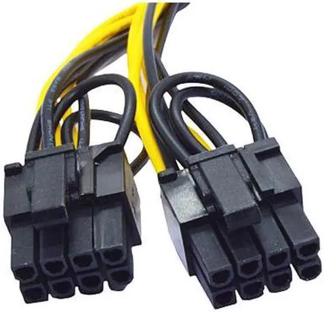 Alt view image 6 of 6 - 20CM Pc Power Supply CPU Molex 8 Pin To 2 PCI-e 8 (6+2) Pin Pci Express Graphics Card Connectors Internal Cable Power Splitters