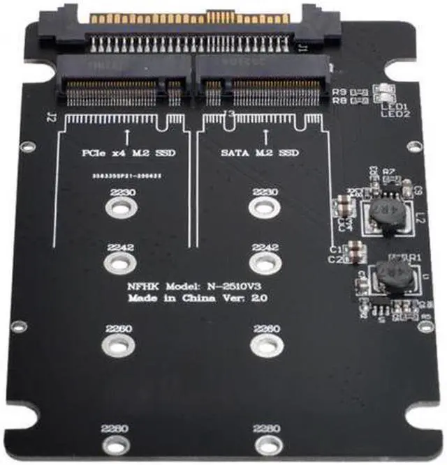 Alt view image 7 of 7 - Aomoproing    NVME U.2 to Combo NGFF M.2 M-key SATA PCIe SSD Adapter for Mainboard Replace SSD 750 p3600 p3700