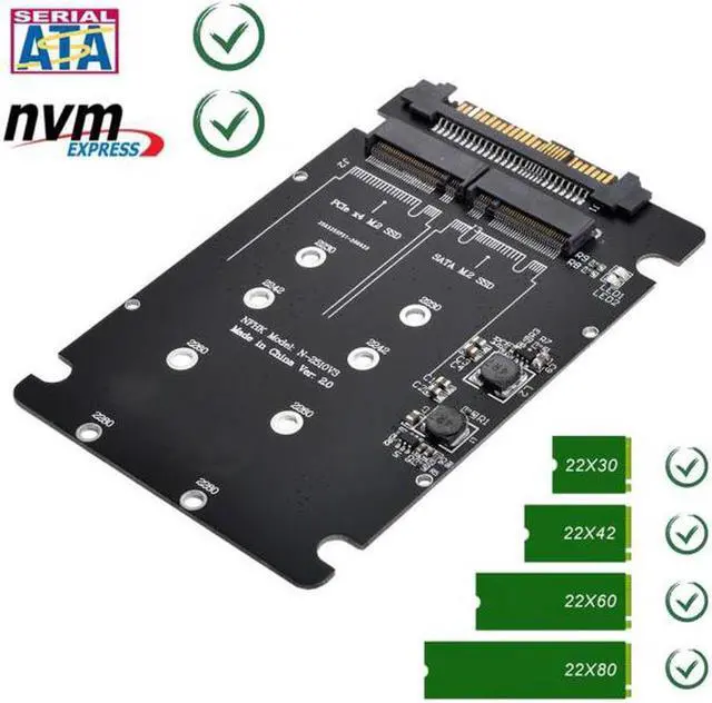 Alt view image 6 of 7 - Aomoproing    NVME U.2 to Combo NGFF M.2 M-key SATA PCIe SSD Adapter for Mainboard Replace SSD 750 p3600 p3700