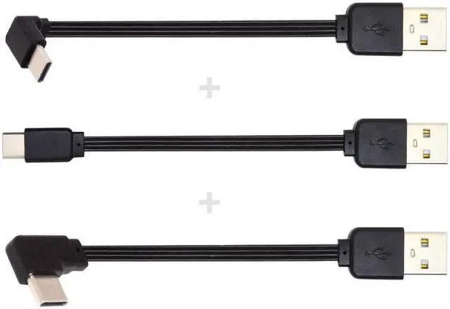 Alt view image 2 of 7 - Aomoproing   3pcs/lot 13cm USB 2.0 Type-A Male to USB-C Type-C Male Angled Data Flat Slim FPC Cable for FPVDiskPhone