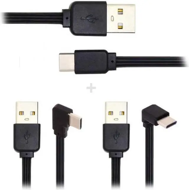 Alt view image 7 of 7 - Aomoproing   3pcs/lot 13cm USB 2.0 Type-A Male to USB-C Type-C Male Angled Data Flat Slim FPC Cable for FPVDiskPhone