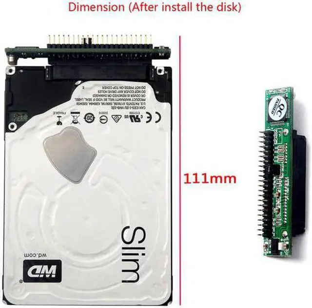 Alt view image 4 of 7 - Aomoproing  SATA Female to IDE 44Pin Converter Adapter PCBA for Laptop2.5" Hard Disk Drive