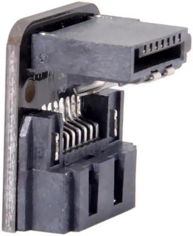 Alt view image 2 of 7 - Aomoproing SATA 7Pin Female to 7pin Male 90 Degree Down Angled Adapter Mainboard Motherboard for Desktops SSD HDD