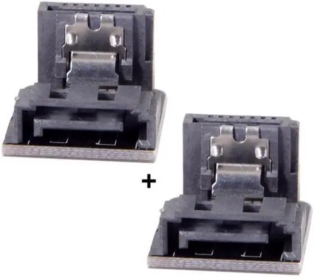 Main image of Aomoproing SATA 7Pin Female to 7pin Male 90 Degree Down Angled Adapter Mainboard Motherboard for Desktops SSD HDD