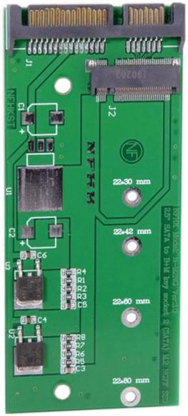 Alt view image 7 of 7 - Aomoproing M.2 NGFF B/M-key 2 Lane SSD to 7mm 2.5" SATA 22pin hard disk case PCBA for E431 E531 X240S Y410P Y510P
