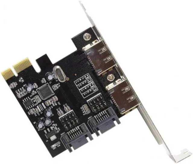 Alt view image 6 of 7 - Aomoproing PCI-E To 4 Ports SATA 3.0 ESATA PCIE SATA3 6Gbps Expansion Card PCI-E Adapter