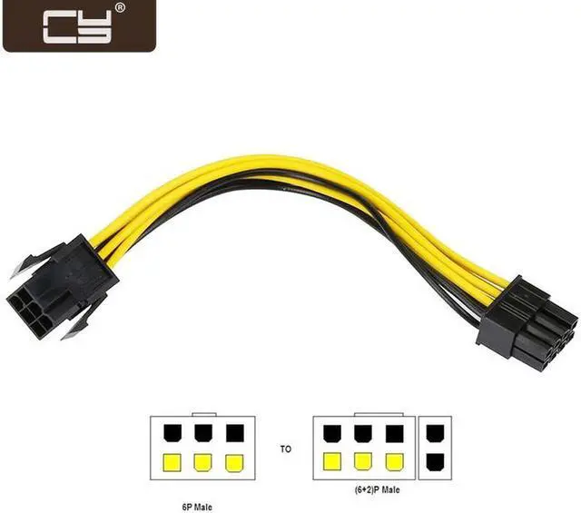 Main image of Aomoproing  PCI-E PCI Express 6 Pin Male to 8 Pin Female Video Card Extension Power Cable