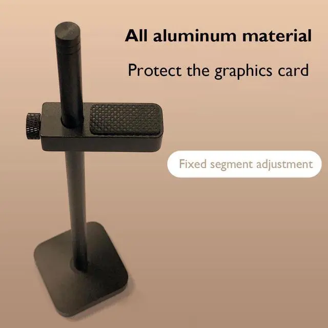 Alt view image 4 of 6 - Aluminum Alloy Graphic Card Holder Jack Desktop PC Case Video Card Stand Support Rack GPU Bracket Water Cooling Kit Accessories