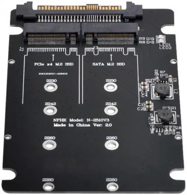 Alt view image 3 of 7 - Aomoproing  NVME U.2 to Combo NGFF M.2 M-key SATA PCIe SSD Adapter for Mainboard Replace SSD 750 p3600 p3700
