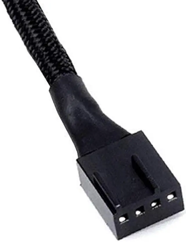Alt view image 3 of 7 - 2 Pack 4Pin PWM Fan Splitter Cable Sleeved Braided Adapter Computer PC Fan Power Extension Cable 1 to 3 Converter for Computer ATX Case 4Pin3Pin Cooling Fan Cable 106 1 to 3