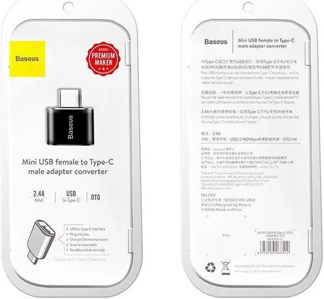 Alt view image 2 of 7 - Micro USB To Type C OTG Adapter Converter Micro USB Female To USB-C Male Converter