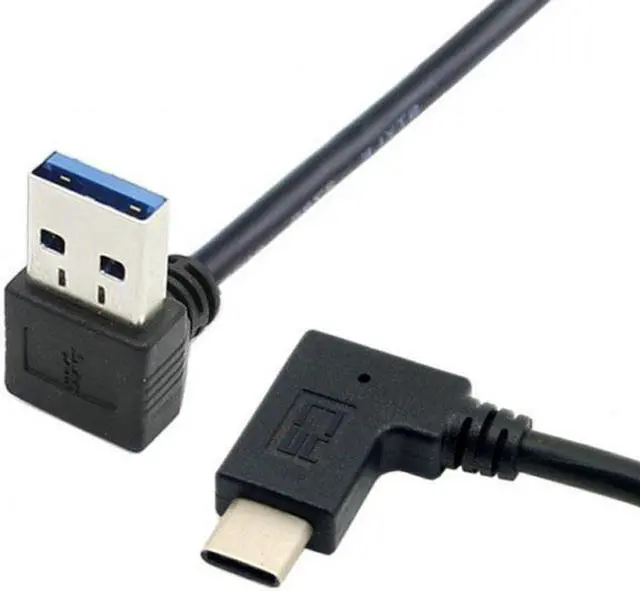 Main image of Aomoproing  Reversible USB 3.1 USB-C Angled to 90 Degree Down Angled A Male Data Cable for MacbookTabletMobile Phone