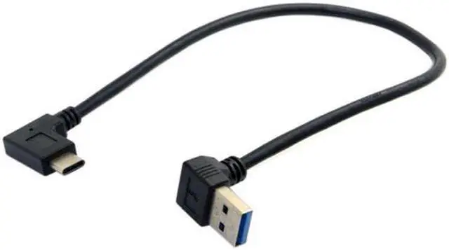 Alt view image 5 of 5 - Aomoproing  Reversible USB 3.1 USB-C Angled to 90 Degree Down Angled A Male Data Cable for MacbookTabletMobile Phone