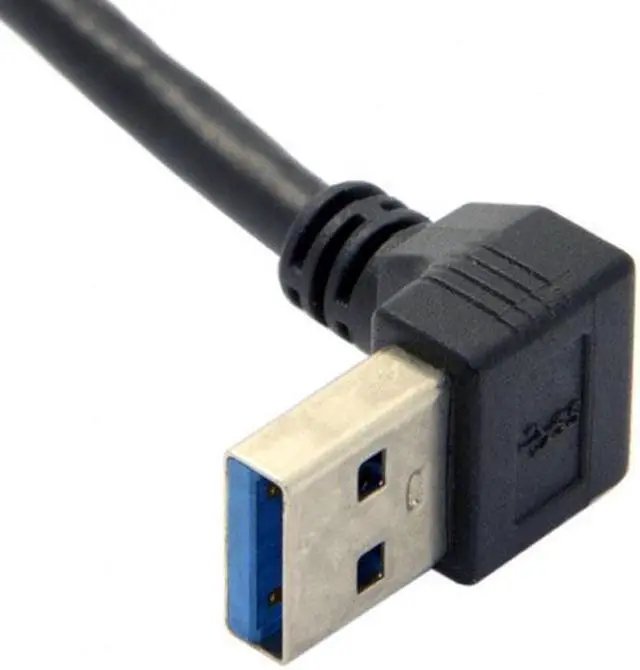 Alt view image 3 of 5 - Aomoproing  Reversible USB 3.1 USB-C Angled to 90 Degree Down Angled A Male Data Cable for MacbookTabletMobile Phone