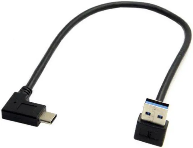 Alt view image 5 of 5 - Aomoproing Reversible USB 3.1 USB-C Angled to 90 Degree Up Angled A Male Data Cable for MacbookTabletMobile Phone