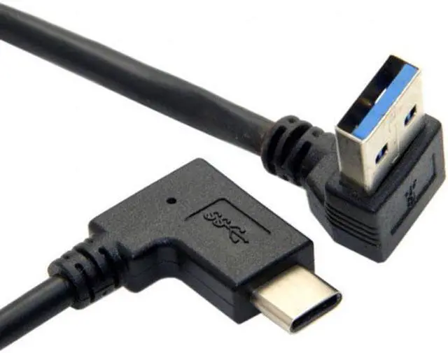 Alt view image 4 of 5 - Aomoproing Reversible USB 3.1 USB-C Angled to 90 Degree Up Angled A Male Data Cable for MacbookTabletMobile Phone