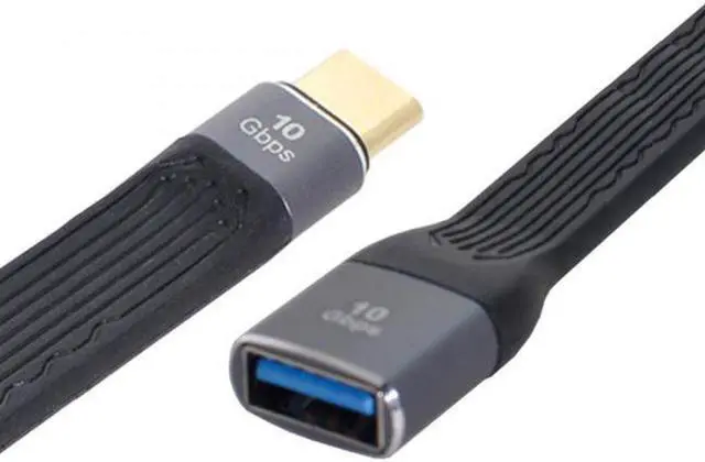 Alt view image 3 of 7 - Aomoproing  USB 3.1 Type C Male Host to USB3.0 Type A Female OTG Flat Slim FPC Data Cable for LaptopPhone