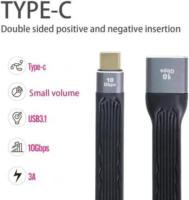 Alt view image 7 of 7 - Aomoproing  USB 3.1 Type C Male Host to USB3.0 Type A Female OTG Flat Slim FPC Data Cable for LaptopPhone