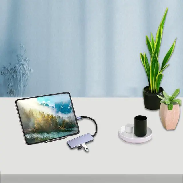 Alt view image 6 of 7 - 4-in-1 USB-C Hub Aluminum USB Type C to USB Adapter with USB 3.0/2.0 Ports (Ultra-Slim),Suitable for MacBook Pro, Chromebook, XPS, Laptop, PC, Surface Pro, Mobile HDD and More