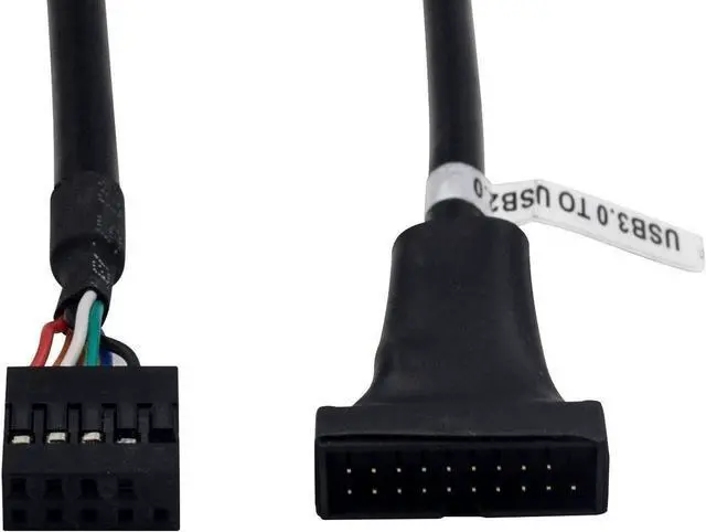 Alt view image 3 of 5 - Global Direct USB 3.0 Header to USB 2.0,USB 3.0 to USB 2.0 Motherboard Adapter Cable,19 Pin USB3.0 Male to 9 Pin USB2.0 Female Motherboard Cable Adapter Converter 6 inch/15cm (2-Pack)