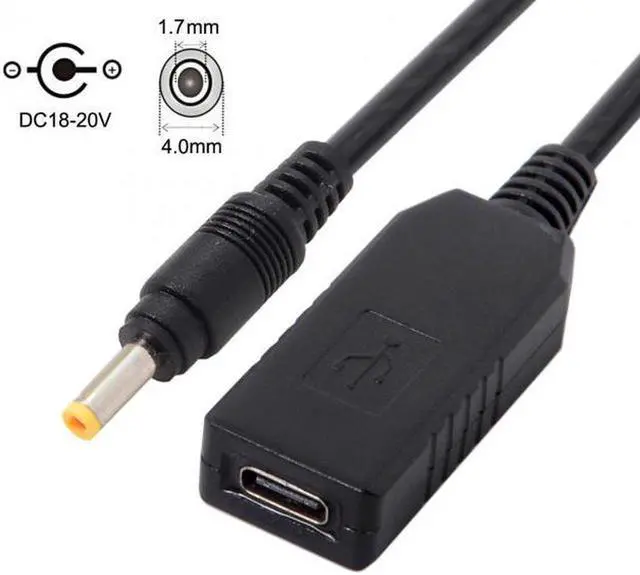 Alt view image 5 of 7 - Aomoproing USB 3.1 Type C USB-C to DC 20V 4.0 1.7mm Power Plug PD Emulator Trigger Charge Cable for Laptop