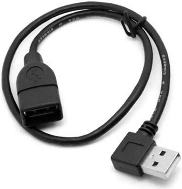 Alt view image 6 of 7 - Aomoproing 480Mbps USB 2.0 Left Angled 90 Degree A Type Male to Female Extension Cable 40cm