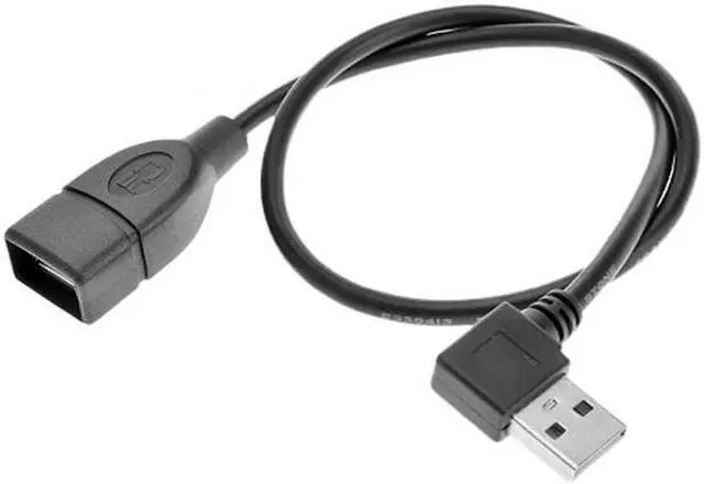 Alt view image 7 of 7 - Aomoproing 480Mbps USB 2.0 Left Angled 90 Degree A Type Male to Female Extension Cable 40cm
