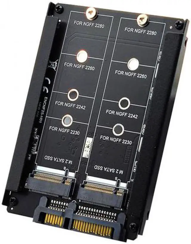 Main image of Aomoproing Dual NGFF B+M Key M.2 SSD Card JOBD Raid0 Span Bridge to 2.5inch SATA Combo HDD Disk Drive Enclosure