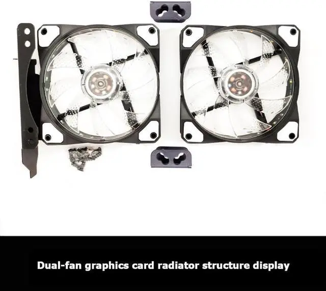 Alt view image 6 of 6 - Dual Fans Mount Rack Cooling Heatsink PCI Slot Bracket support 90MM/120MM Fan For Graphics Video Car Mount Cooling Fan Bracket