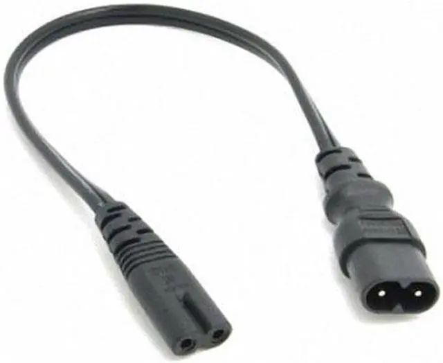 Alt view image 2 of 7 - Aomoproing  IEC 60320 C8 Plug to C7 Receptacle Male to Female Extension Power Supply Main Adapter Cable 30cm