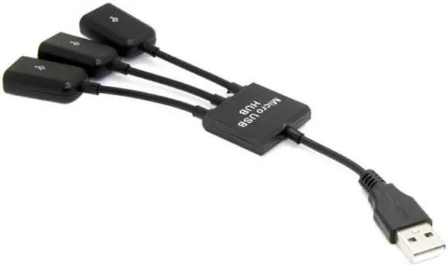 Alt view image 4 of 7 - Aomoproing USB 2.0 to 3 Ports Hub Cable Bus Power 1 to 3 for Laptop Notebook PCMouseDiskPrinter