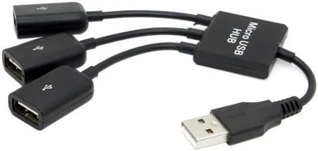 Alt view image 3 of 7 - Aomoproing USB 2.0 to 3 Ports Hub Cable Bus Power 1 to 3 for Laptop Notebook PCMouseDiskPrinter
