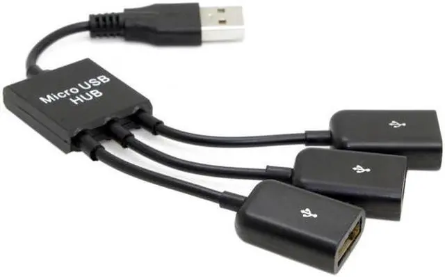 Alt view image 2 of 7 - Aomoproing USB 2.0 to 3 Ports Hub Cable Bus Power 1 to 3 for Laptop Notebook PCMouseDiskPrinter