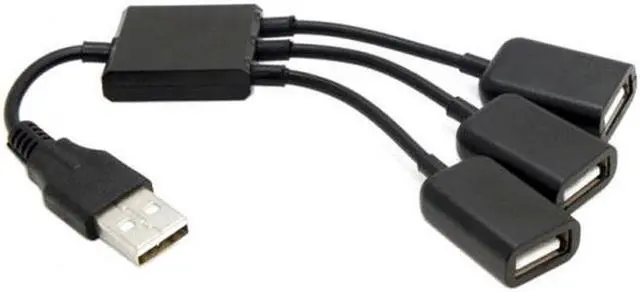 Alt view image 6 of 7 - Aomoproing USB 2.0 to 3 Ports Hub Cable Bus Power 1 to 3 for Laptop Notebook PCMouseDiskPrinter