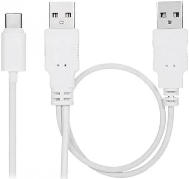 Main image of Aomoproing USB 3.1 Type C USB-C to Dual A Male Extra Power Data Y Cable for Cell PhoneHard Disk