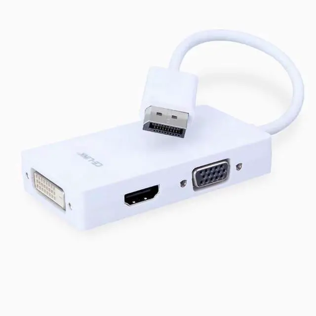 Main image of DP to hdmi dvi vga 3-in-1 conversion cable HDMI/DVI/VGA DP graphics card video converter