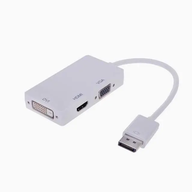 Alt view image 2 of 5 - DP to hdmi dvi vga 3-in-1 conversion cable HDMI/DVI/VGA DP graphics card video converter