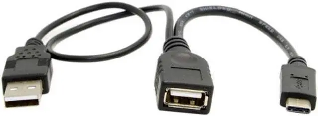 Alt view image 5 of 5 - Aomoproing USB-C Type-C USB 3.1 to USB 2.0 Female OTG Data Cable with Power for Cell PhoneTabletLaptopMacbook Pro