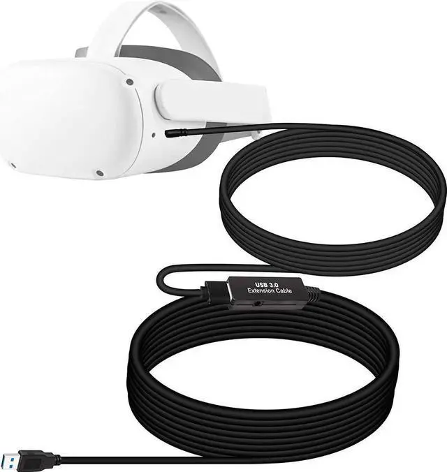 Main image of (1 Set) VR Link Cable 8M, 26Ft USB Stable Data Cable Compatible for Oculus Quest, Oculus Quest 2 Link Steam VR, Extension Cable(5M) with Relay Amplifier Chip and USB 3.2 Gen 1 Cable(3M) (Cable Only)