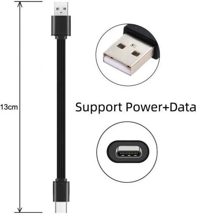 Alt view image 4 of 7 - Aomoproing 13cm USB 2.0 Type-A Male to USB-C Type-C Male Male Data Flat Slim FPC Cable for FPVDiskPhone