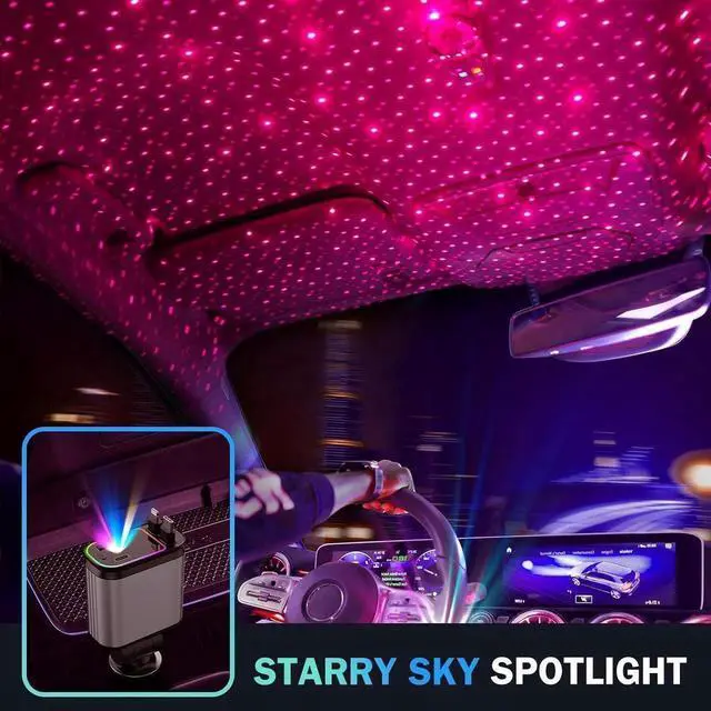 Alt view image 7 of 7 - Car Charger with Starlight, 66W USB C Car Charger Adapter, 4 in 1 Retractable Car Charger with 2 USB Ports Car Phone Charger, Fast Car Charger for i-Ph-one 16/15/14/13/12/11, for Android Phones