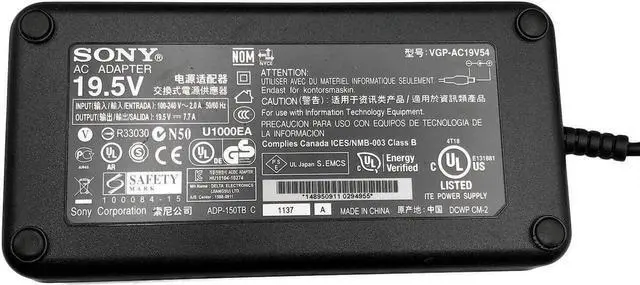 Alt view image 5 of 7 - So-ny AC Power Supply Adapter For So-ny VAIO VPC-F VGN-FE SLV Series w/PC Genuine