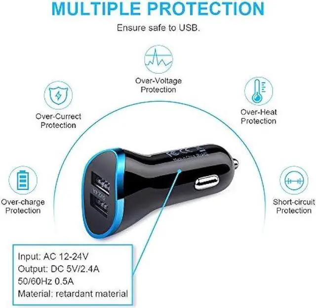 Alt view image 7 of 7 - USB C Car Charger for Google Pixel 7a/7/7 Pro 6/6 Pro/6a 5/5a 4/4a/4xl 3/3a/3xl 2/2xl XL, Samsung Galaxy S23 S22 S21 S20 A10e A14 5G, Car Charger Adapter Wall Charging Block Type C Fast Charging Cable