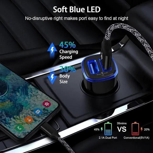 Alt view image 6 of 7 - USB C Charger Block Google Pixel 8a 8 7a Fast Charger Android Phone Wall Plug Car Adapter C Type Charging Cable 6FT for Pixel 7 6 Pro 6a 5a 5XL 4a 4XL,samsung galaxy a14 a53 a13 s23 s22 ultra s21 a32