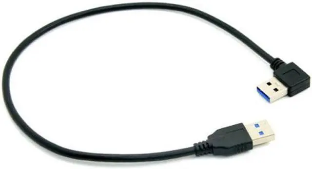 Alt view image 2 of 7 - Aomoproing 90 Degree Right Angled USB 3.0 A Type Male to Straight A Type Male Data Cable 40cm