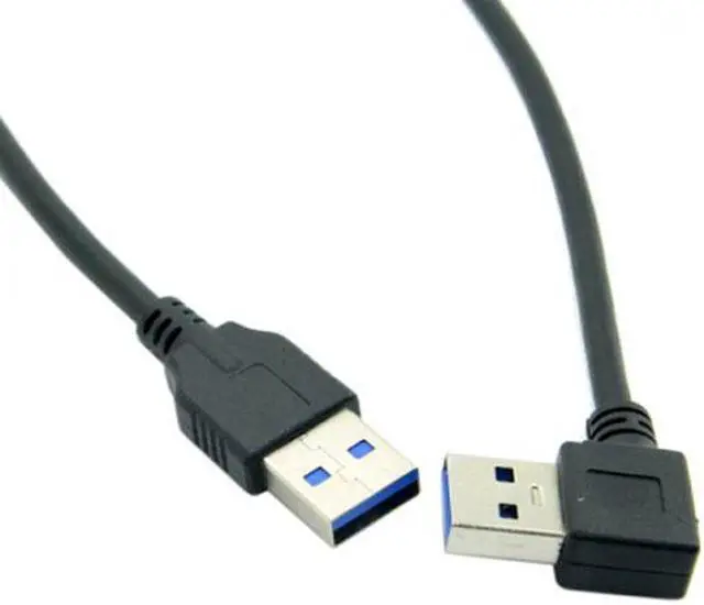 Alt view image 3 of 7 - Aomoproing 90 Degree Right Angled USB 3.0 A Type Male to Straight A Type Male Data Cable 40cm
