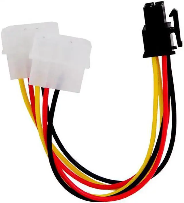 Alt view image 2 of 7 - Aomoproing  Dual 4Pin to 6 Pin EPS 12V Graphics Card Power Supply Adapter Converter Cable
